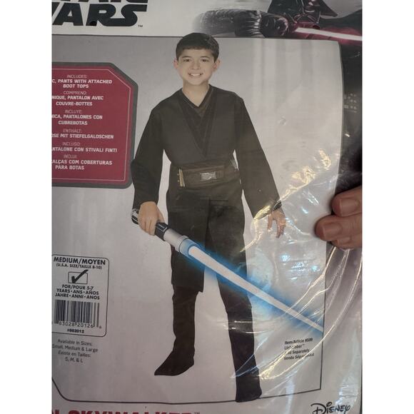 Star Wars Anakin Skywalker Costume Boys Size Medium For 5-7 Years Old NEW - Picture 5 of 9